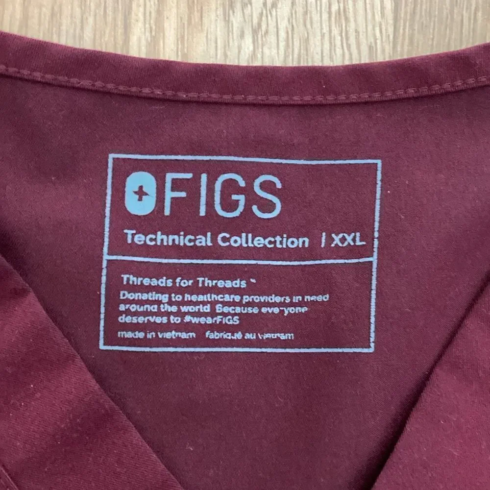 Figs mens burgundy
